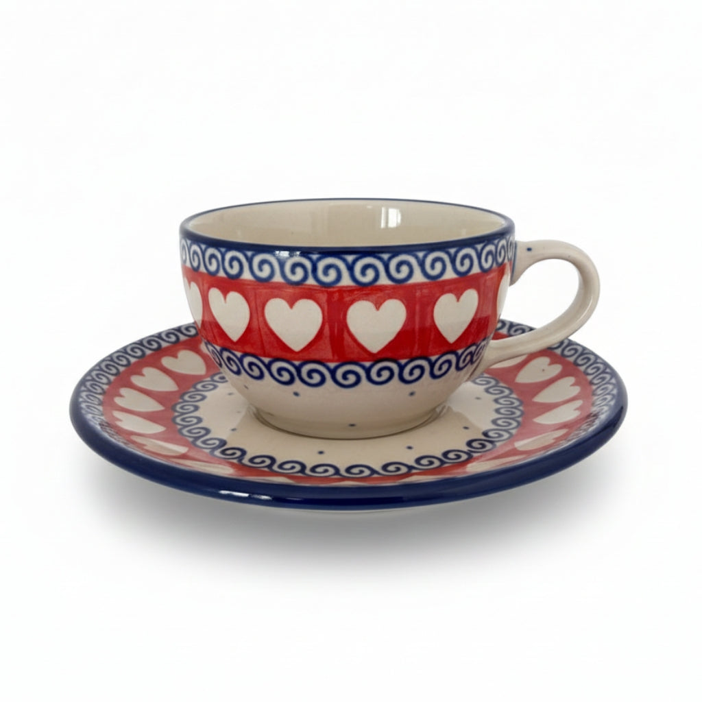 Taza con plato 150 ml – CORAZONES
