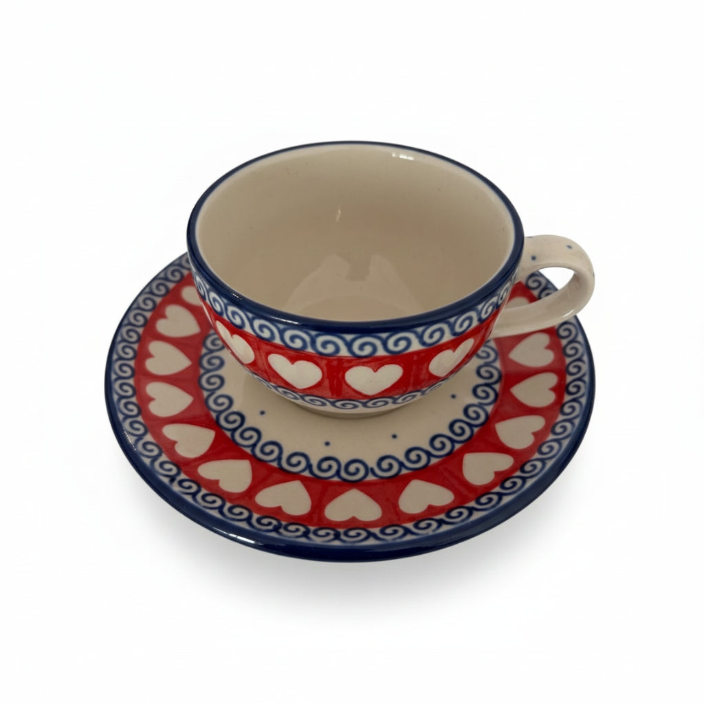 Taza con plato 150 ml – CORAZONES